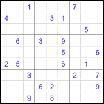 Судоку 9х9 #3394 очень трудный