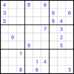 Судоку 9х9 #3400 очень трудный