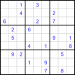 Судоку 9х9 #3402 очень трудный