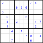 Судоку 9х9 #3403 очень трудный