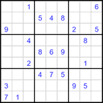 Судоку 9х9 #3404 очень трудный