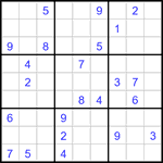 Судоку 9х9 #3405 очень трудный