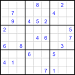 Судоку 9х9 #3407 очень трудный