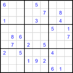 Судоку 9х9 #3409 очень трудный