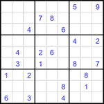 Судоку 9х9 #3410 очень трудный