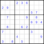 Судоку 9х9 #3411 очень трудный