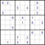 Судоку 9х9 #3413 очень трудный