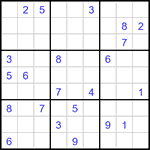 Судоку 9х9 #3414 очень трудный