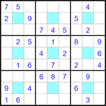 Судоку-центр 9х9 #38 легкий Судоку-центр 9х9 #38 легкий