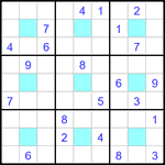 Судоку-центр 9х9 #45 очень трудный