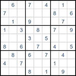 Судоку “Ход конем” 9х9 #49 легкий