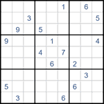 Судоку “Ход конем” 9х9 #41 трудный