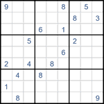 Судоку “Ход конем” 9х9 #42 трудный