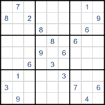 Судоку “Ход конем” 9х9 #44 трудный