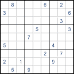 Судоку “Ход конем” 9х9 #48 трудный