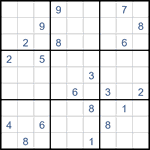 Судоку “Ход конем” 9х9 #41 очень трудный