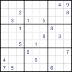 Судоку “Ход конем” 9х9 #43 очень трудный