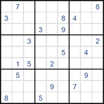 Судоку “Ход конем” 9х9 #44 очень трудный