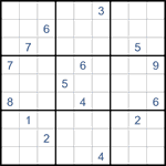 Судоку “Ход конем” 9х9 #45 очень трудный