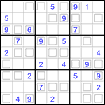 Судоку “Дуэт” 9х9 #46 средний
