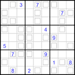 Судоку “Дуэт” 9х9 #36 очень трудный
