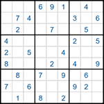 Судоку-соседи 9х9 #44 легкий