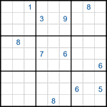 Судоку-соседи 9х9 #42 трудный