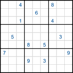 Судоку-соседи 9х9 #43 очень трудный