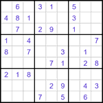 Судоку-отшельники 9х9 #47 легкий