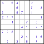 Судоку-отшельники 9х9 #50 легкий