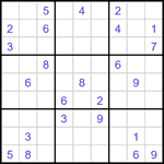 Судоку-отшельники 9х9 #50 средний