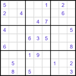 Судоку-отшельники 9х9 #45 трудный Судоку-отшельники 9х9 #45 трудный