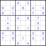 Судоку 9х9 #3454 легкий