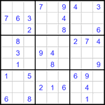 Судоку 9х9 #3462 легкий