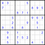 Судоку 9х9 #3465 легкий