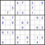 Судоку 9х9 #3468 легкий