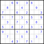 Судоку 9х9 #3469 легкий