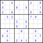 Судоку 9х9 #3471 легкий