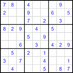 Судоку 9х9 #3421 средний