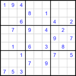 Судоку 9х9 #3452 средний