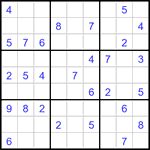 Судоку 9х9 #3454 средний