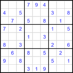 Судоку 9х9 #3460 средний