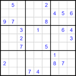 Судоку 9х9 #3421 трудный