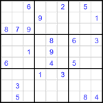 Судоку 9х9 #3424 трудный