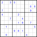 Судоку 9х9 #3425 трудный