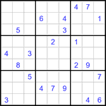 Судоку 9х9 #3426 трудный