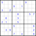 Судоку 9х9 #3427 трудный