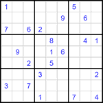 Судоку 9х9 #3428 трудный