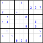 Судоку 9х9 #3429 трудный