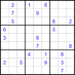 Судоку 9х9 #3432 трудный